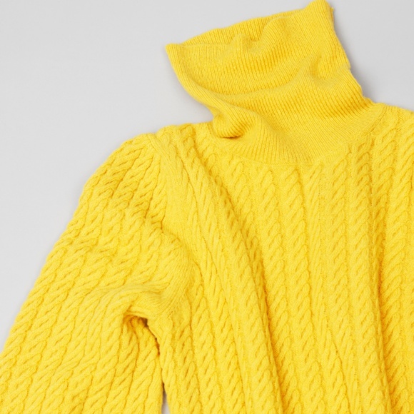 NWT ALC Mustard Yellow Turtleneck Sweater - Picture 3 of 7